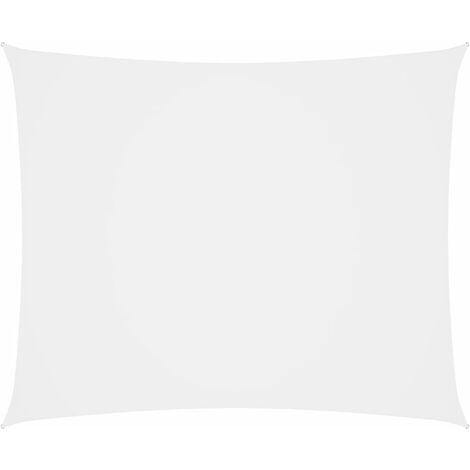 Voile toile d'ombrage parasol tissu oxford rectangulaire 4 x 6 m blanc (1/5)