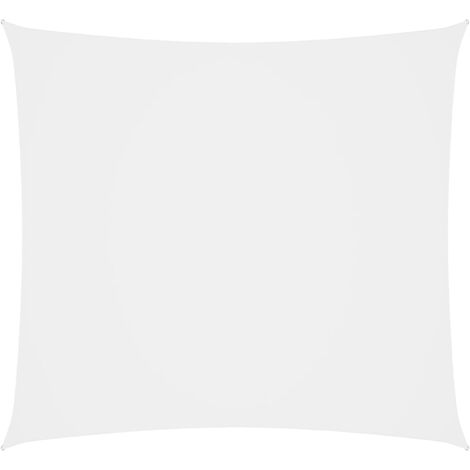 Voile toile d'ombrage parasol tissu oxford carré 3,6 x 3,6 m blanc (1/5)