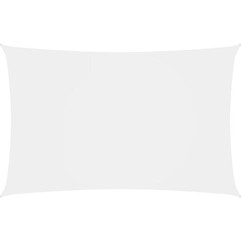 Voile toile d'ombrage parasol tissu oxford rectangulaire 2 x 4,5 m blanc (1/5)