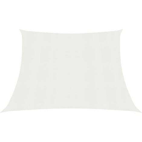 Voile toile d'ombrage parasol 160 g/m² blanc 3/4 x 2 m PEHD (1/5)