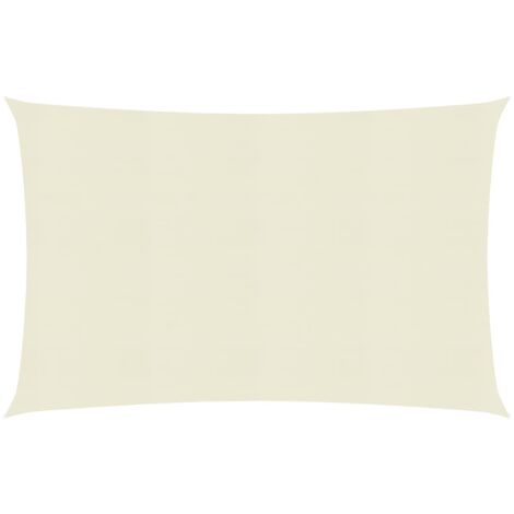 Voile toile d'ombrage parasol 160 g/m² 2 x 3 m PEHD crème (1/5)