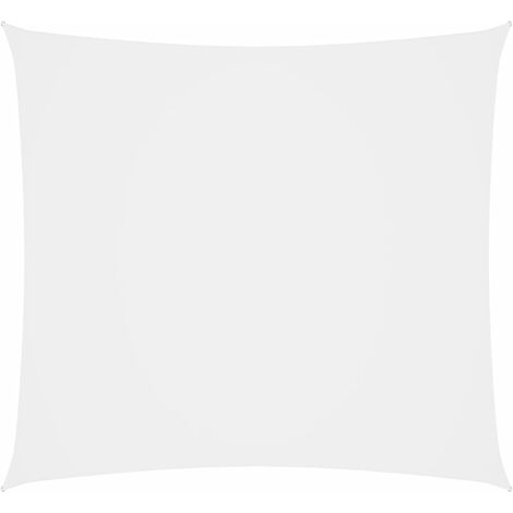 Voile d'ombrage parasol tissu oxford carré 4,5 x 4,5 m blanc (1/5)
