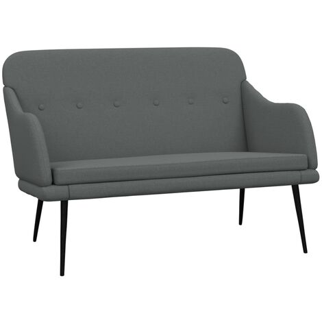 Banc banquette 110 x 76 x 80 cm tissu gris foncé (1/5)