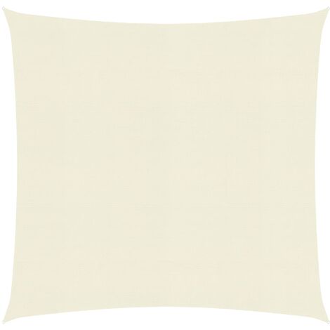 Voile d'ombrage 160 g/m² 7 x 7 m crème PEHD (1/5)