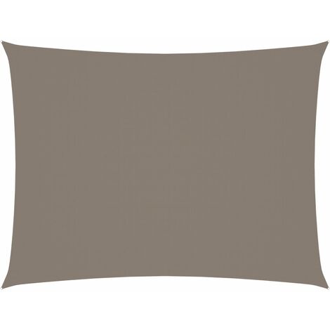 Voile toile d'ombrage parasol tissu oxford rectangulaire 4 x 6 m taupe (1/5)