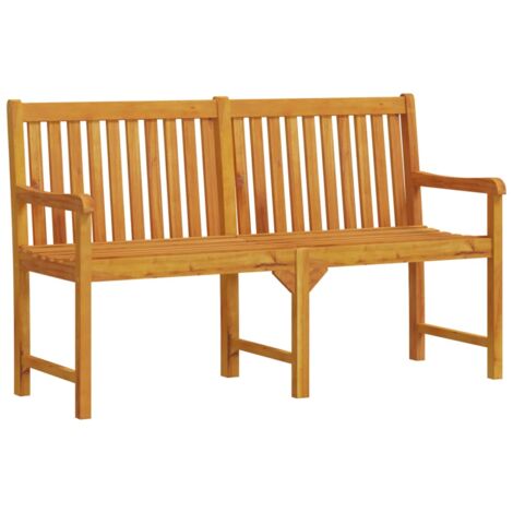 Banc de jardin meuble de patio d'extérieur terrasse 150 x 55,5 x 90 cm bois solide d'acacia (1/5)
