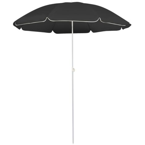 Parasol d'extérieur avec mât en acier 180 cm anthracite (1/5)