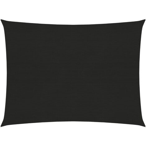 Voile d'ombrage 160 g/m² 3,5 x 4,5 m PEHD noir (1/5)