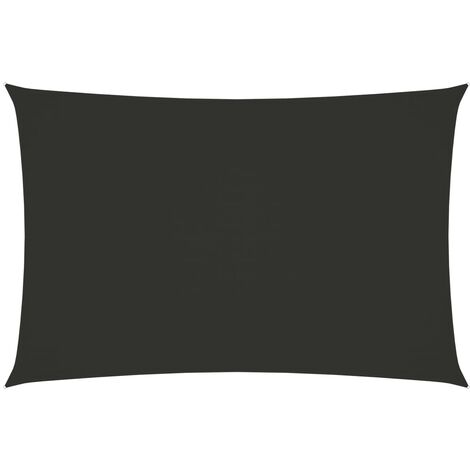 Voile toile d'ombrage parasol tissu oxford rectangulaire 2 x 4,5 m anthracite (1/5)