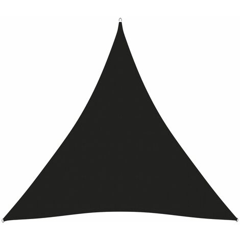 Voile toile d'ombrage parasol tissu oxford triangulaire 4,5 x 4,5 x 4,5 m noir (1/9)
