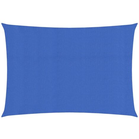 Voile toile d'ombrage parasol 160 g/m² 2 x 4 m PEHD bleu (1/5)