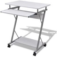 Bureau table meuble travail informatique blanche pour ordinateur