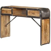 Buffet bahut armoire console meuble de rangement 120 cm bois de manguier massif