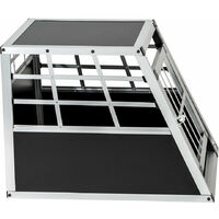 Cage box caisse de transport chien mobile aluminium single - Or