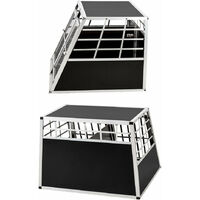 Cage de transport pour chien double dos droit 97 x 90 x 69,5 cm - Or