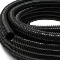 Tuyau de bassin 5 m annelé et armé souple diamètre 25 mm (1") pour poisson koi étang noir