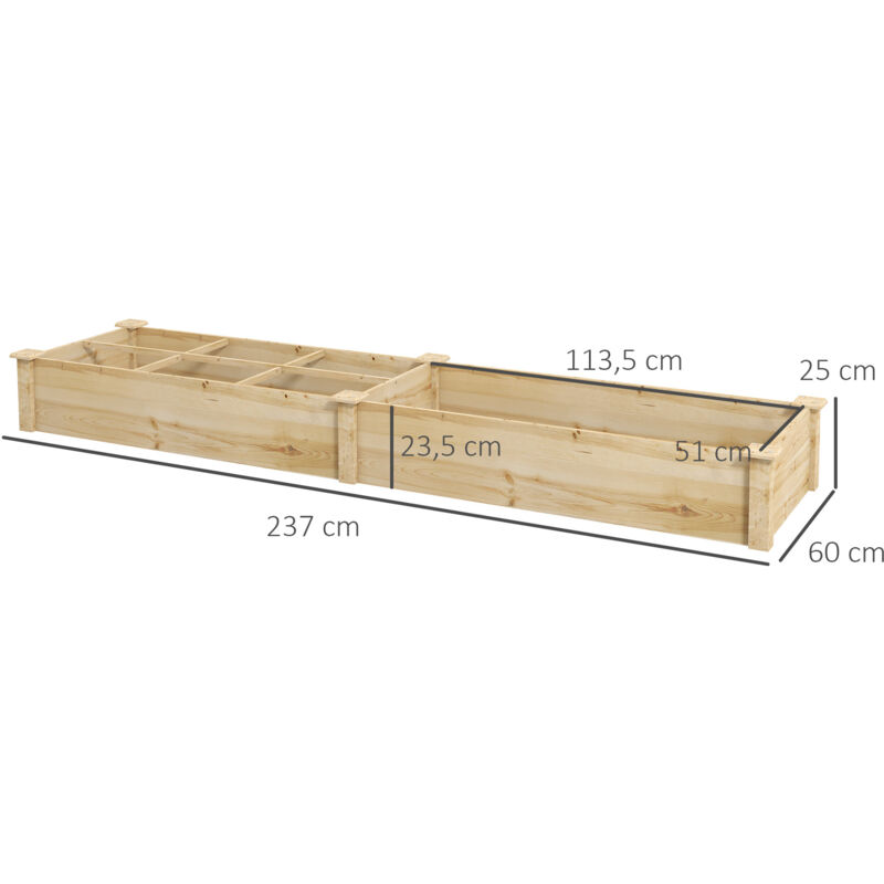 Outsunny 2er Set Hochbeet – 60x60x30,5 Cm, Verzinkter Stahl, Grün, Für Gemüse & Kräuter