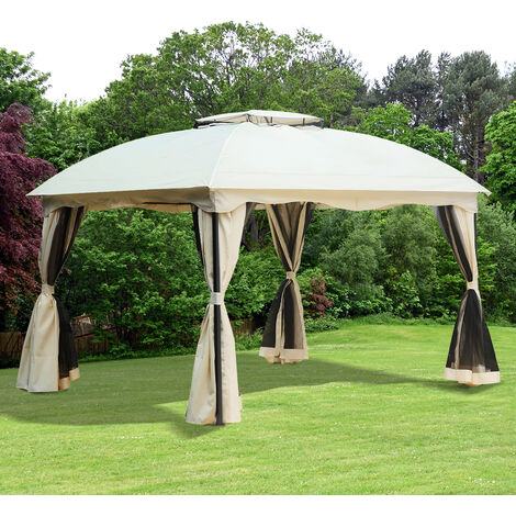 Outsunny Gartenpavillon Pavillon Festzelt Partyzelt Zelt wetterfest mit