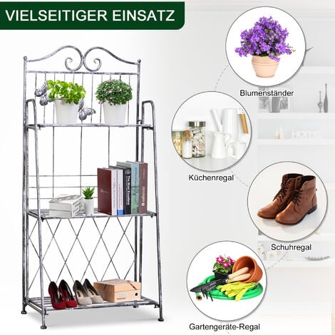 Outsunny 3Etagen Pflanzregal klappbar Pflanzenständer für Außenbereich