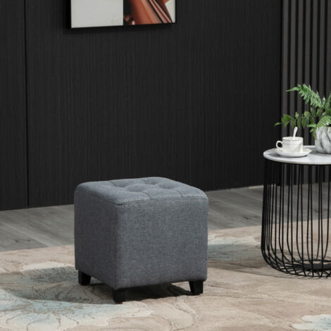 HOMCOM Fußhocker Mane Mit 3 Hockern (Fußstütze, 3 St., Sitzhocker), Weiß 89 X 42,5 X 45 Cm, Fußbank