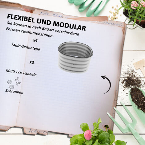 Outsunny Hochbeet Metall 150x62x30cm - Pflanzkasten Für Garten & Balkon