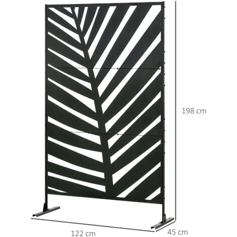 Outsunny Raumteiler 3teilig 122 x 198 cm Balkon Sichtschutz
