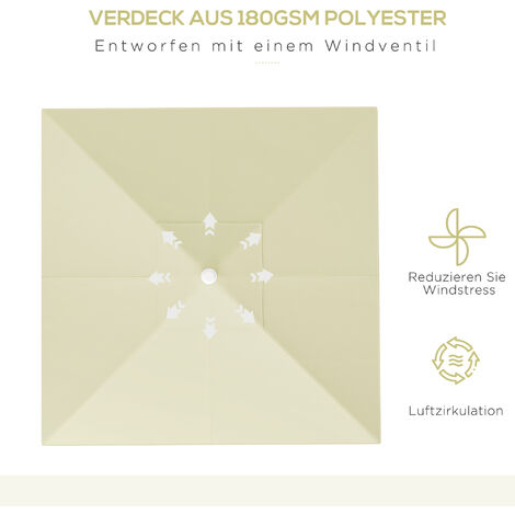 PURPLE LEAF Sonnenschirm Quadratischer Terrassensch Produktbild-Vorschau 8