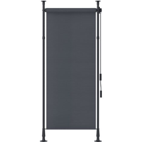 Outsunny Senkrechtmarkise 120 x 220-310cm Vertikalmarkise Ausziehbar Klemmmarkise mit Kurbel Sonnenschutz Sichtschutz Windschutz Außenrollo Markise für Balkon Terrasse Garten Dunkelgrau (1/5)