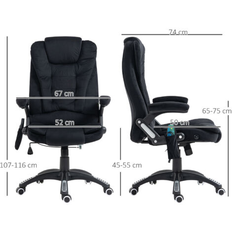 Vinsetto Bürostuhl Mit Massage & Liegefunktion - Ergonomischer Gaming Stuhl