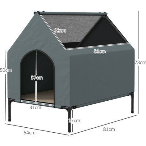 GOPLUS Hundehütte Outdoor, Hundehütte Wetterfest  Produktbild-Vorschau 6