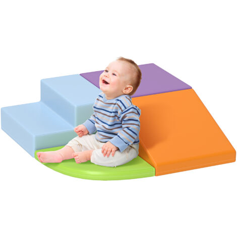 AIYAPLAY Schaumstoff Bausteine 5er-Set - Riesenbausteine Für Kinder Mit Cord-Bezug