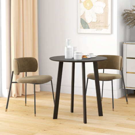HOMCOM Esstisch 80 x 80 cm rund Küchentisch für 2 Personen