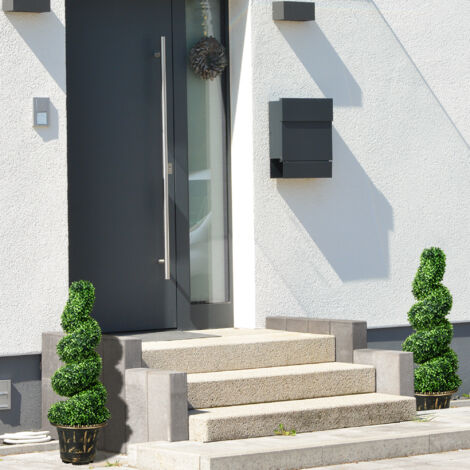 HOMCOM 2er Set Knstliche Buchsbaum 90cm Spirale Kunstpflanze, Plastik  Knstliche Pflanzen im Topf, Kunstbaum Fake Plant wie echt fr Wohnzimmer  Schlafzimmer Bro Garten Moderne Dekoration Geschenk