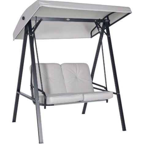 Outsunny Hollywoodschaukel 2Sitzer Gartenschaukel mit Verstellbarem