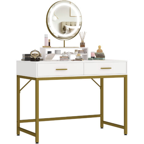 Aovquof Schminktisch Mit LED Beleuchtung - Kosmetiktisch Mit Spiegel & Stauraum