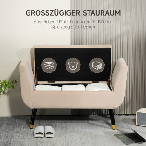 HOMCOM Luxus Sitzbank Polsterbank mit Stauraum