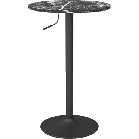 HOMCOM Bartisch-Set, Stehtisch mit 2 Barhockern, 3-teiliges Tischset Küchentresen mit