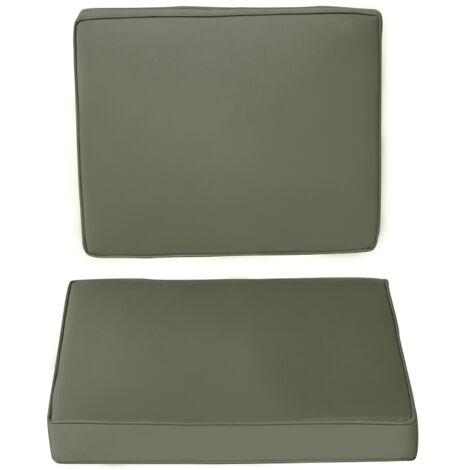 Outsunny 2er-Set Sitzkissen, 56 x 52 cm Stuhlkissen mit Reißverschluss, Stoffbezug, 7cm dick Polsterauflage, waschbar Sitzpolster für Haus, Garten, Auto, Büro, Sofa, Stühle, Dunkelgrau