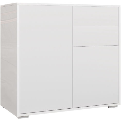 HOMCOM Kommode Sideboard mit Schublade, 2 Push-Click-Türen ...