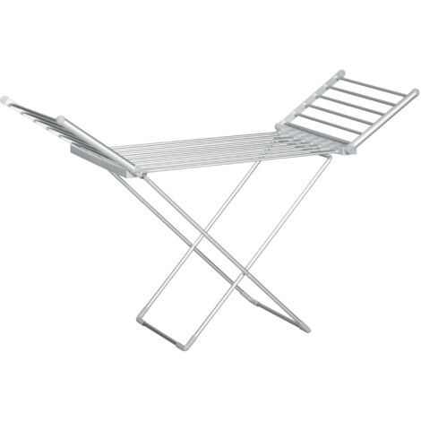 HOMCOM Elektrischer Wäscheständer Beheizbarer Wäscheständer Klappbar Wäschetrockner Einstellbare Temperatur Aluminium 144 x 53 x 91 cm (1/5)