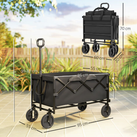 Yesker Gartenwagen – 272 Kg Tragkraft, Mit Aufblasbaren Rädern & Kippfunktion, Für Garten, Hof & Bauernhof