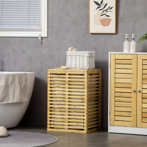 Bathroom Solutions Eck-Wäschekorb Bambus