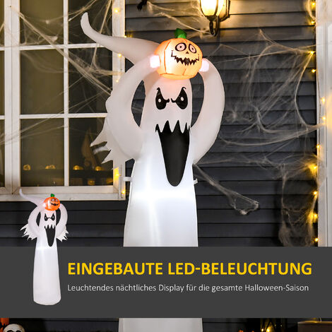 JOIEDOMI Aufblasbares Halloween-Skelett (1,67 M) – Mit LEDs, UL-zertifiziert – Für Drinnen & Draußen – Inkl. Pumpe, Heringen & Sandsäcken