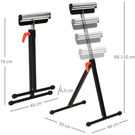 VEVOR Rollenbock Rollenständer Verstellbar 84-127cm Arbeitsbock Faltbar