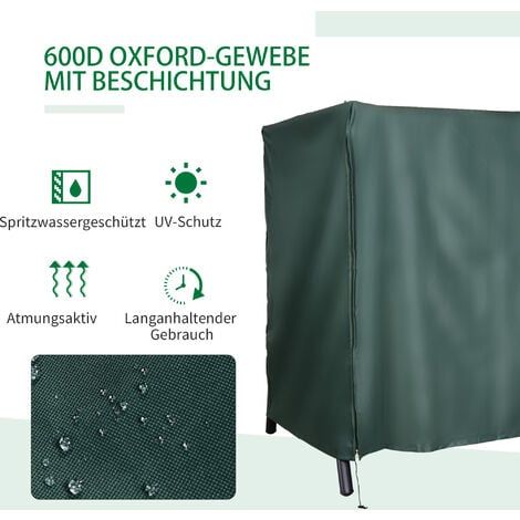 Outsunny Hollywoodschaukel Abdeckung 3 Sitzer, Wasserabweisend