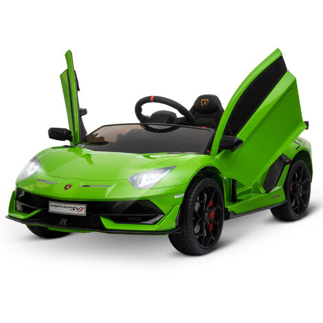 HOMCOM Elektroauto für Kinder Lamborghini SVJ lizenziert Kinderfahrzeug  Kinderauto für 3-8 Jahre mit Fernsteuerung 2