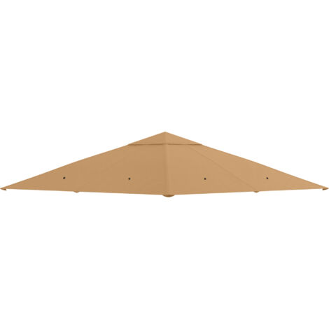Outsunny Pavillondach für Gartenpavillon ca.3 x 3 m, wasserabweisend, Ersatzdach, Pavillonabdeckung, Sonnenschutz, 8 Wasserabflusslöcher, Polyester, Beige