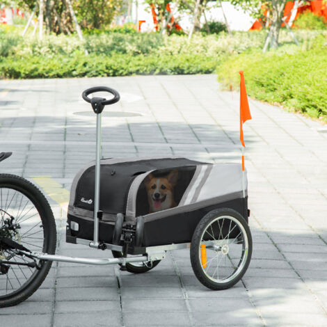 PawHut 2-in-1 Hundeanhänger, Fahrradanhänger Für Hunde