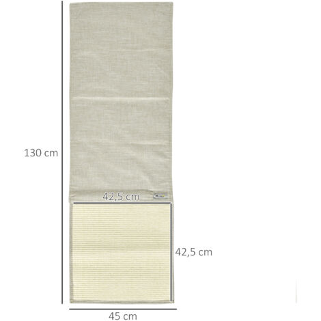 PawHut 2er Kratzmatte Kratzschutz Sofa Sisal Kratzteppich für Katze Sessel Couch Katzenkratzmatte Beige+Grau 130 x 45 x 0,3 cm