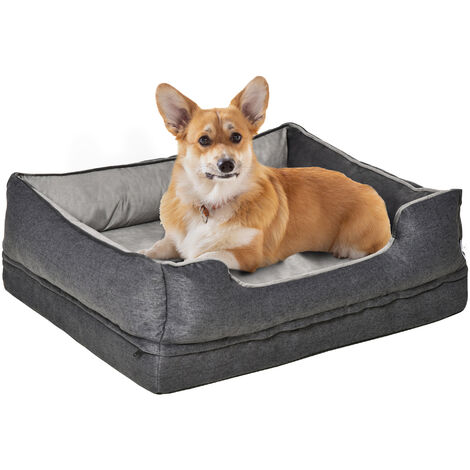PawHut Hundebett – Beruhigende Matratze Für Mittelgroße Hunde, Anthrazit, Waschbar
